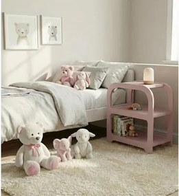 Mesa de Cabeceira Plaster Rosa 45x33x53 cm