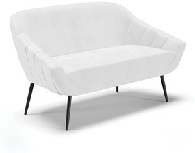 Namoradeira 02 Lugares Giovanas Corano Pés Palito de Ferro D01 - D'Rossi - Branco