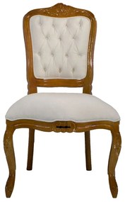 Cadeira de Jantar Luis Xv - Wood Prime 14389 Capitonê
