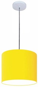 Lustre Luminária Pendente Vivare Free Lux PE-4107BR Cúpula em Tecido 25x20cm