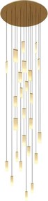 Pendente Led Metal Dourado 60W 3000K Placas Felsen