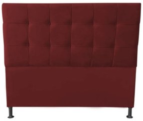 Cabeceira Cama Box Queen 160cm Maya Suede Bordô - Sheep Estofados - Vermelho escuro