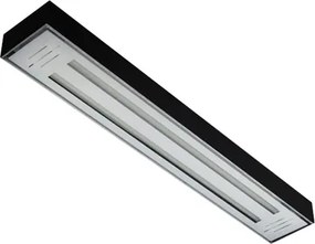 Plafon Sobrepor Aluminio Preto Valencia 125Cm