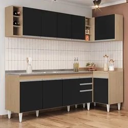 Armário de Cozinha Modulado de Canto Esquerdo 5 Peças CP54 com Pia Ino