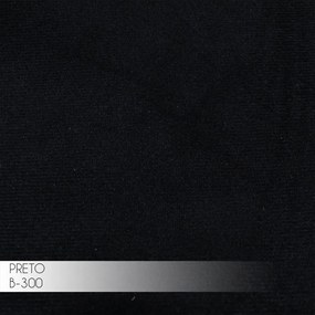 Sofá 4 Lugares Sala de Estar Eros 260 cm Veludo Preto Base Fixa G15 - Gran Belo