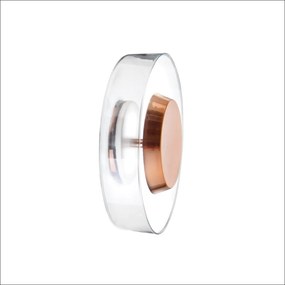 Arandela Bol Ø25,5X09Cm Rebatedor Em Vidro E Metal Alumínio 01Xled 9W... (HONEY, BRANCO (Fosco))