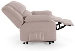 Poltrona do Papai Reclinável Pietra Elevação Lift Elétrico FH9 Veludo