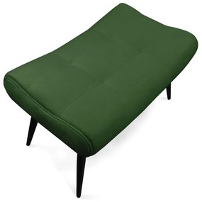 Puff Sher Suede Pés Palito de Ferro - D'Rossi - Verde