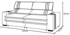 Sofá 2 Lugares Retrátil Noruega 230 cm Veludo Pés Tabaco - D'Rossi - Cappuccino