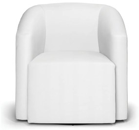 Poltrona Decorativa Base Giratória Stella Max Sintético Branco D03 - D'Rossi