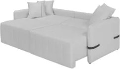 Sofá Cama Retrátil 220cm Essence D05 Linho Cinza/Preto - Mpozenato