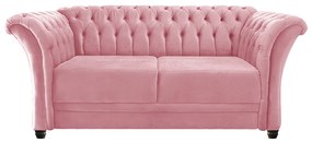 Namoradeira Chesterfield Sofia Suede Rosa Bebê - ADJ Decor
