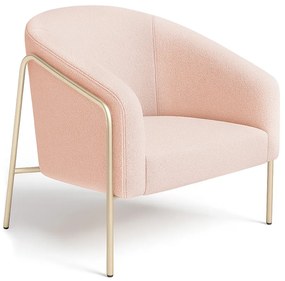 Poltrona Sala Industrial Alta Champanhe Stella Bouclê D03 - D'Rossi - Rose