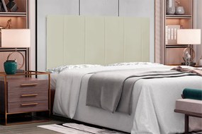 Painel Arizona Para Cama Box King 195 cm Corino S04 - D'Rossi - Bege