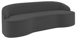 Sofá 2 Lugares para Sala de Estar Living 150cm Theo D06 Veludo Cinza -