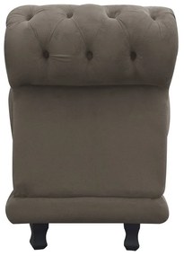 Recamier Barcelona Namoradeira Suede Marrom Rato - D'Rossi