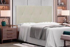 Painel Aquilla Para Cama Box King 195 cm Corino S04 - D'Rossi - Bege