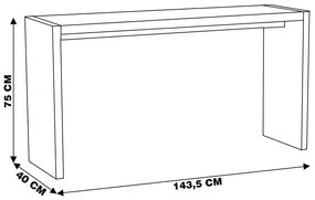 Aparador para Sala de Estar Flauer com Gravura Madeira Maciça Rustic Brown G54 - Gran Belo