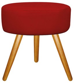 Kit 02 Puffs Sofia Palito Mel Suede Vermelho - ADJ Decor