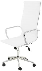 Cadeira Sevilha Eames Alta PU Branco Base Cromada - 6752 Sun House