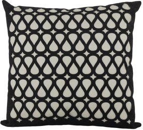 Capa Almofada Corte a Laser Provence Flux Preto 50x50cm