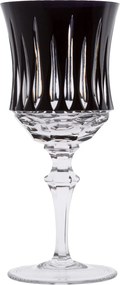 Taça de Cristal Lapidado Artesanal p/ Água - Preto - 66 Preto - 66