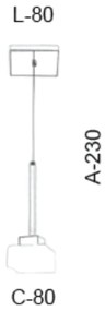 Pendente Cubo Flat Led Integrado 5,5W 2700K 8X8X23Cm Metal E Vidro |Ol... (PRETO, 110V)