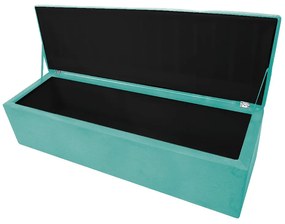 Calçadeira Munique 160 cm Queen Size Suede Azul Tiffany - ADJ Decor
