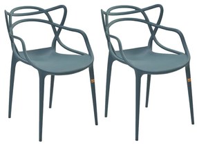 Kit 2 Cadeiras Decorativas Sala e Cozinha Feliti (PP) Verde Petróleo G56 - Gran Belo