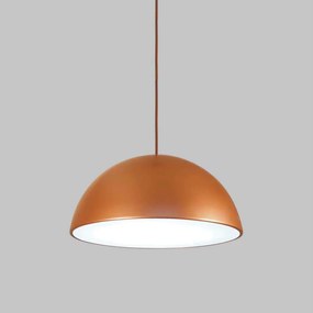Pendente Orbe C/ Difusor Acrílico Metal Ø48X23Cm 3Xe27 / Meia Esfera |... (FN-F - Fendi Fosco)