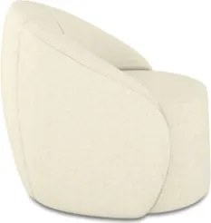 Poltrona Sala Giratória Redonda Kit 2 Steve Linho Bege  I01  - Mpozena