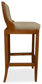 Banqueta Decorativa Josi Veludo Nude
