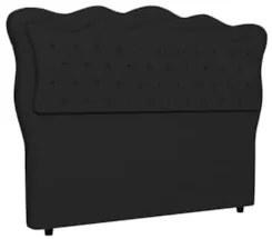 Cabeceira Casal Queen Cama Box 160cm Oregon Z04 Linho Preto - Mpozenat
