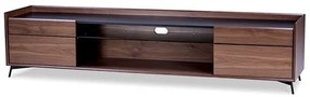 Rack Elyon Nogueira Tampo Preto Acetinado 200cm - 78741 Sun House
