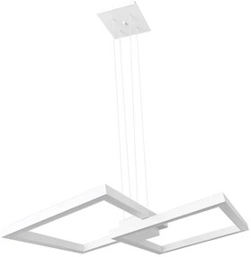 Pendente Led Aluminio 67,2W 3000K Fit25 Square - BRANCO