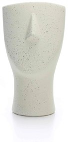 Vaso Decorativo Rosto Areia em Cerâmica 23x15 cm - D'Rossi