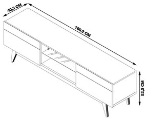 Rack Bancada 2 Gavetas 180cm Amy Branco Acetinado G29 - Gran Belo