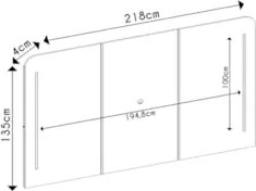 Painel Para TV Suspenso 75 Pol 218cm World D04 Off White - Mpozenato