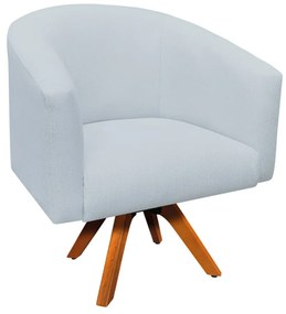 Poltrona Decorativa Giratória MM30 Kit 2 Stella Linho Cinza Claro D03 - D'Rossi