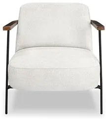 Poltrona para Sala Pés Metálicos Ellen S06 Boucle Branco - Mpozenato