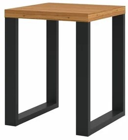 Mesa Lateral Bonfim Freijó com Preto Fosco 44cm - 64767 Sun House