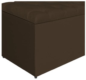 Calçadeira Estofada Liverpool 160 cm Queen Size Suede Marrom - ADJ Decor