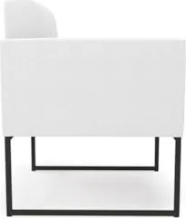 Poltrona Sala Base Industrial Preto Kit 2 Ana Bouclé Off - Ibiza