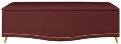Calçadeira Baú King 195cm com Tachas Imperial J02 Veludo Bordô - Mpoze