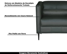 Kit 2 Poltronas Decorativas Pés De Ferro Iráklio Couro Verde G58 - Gran Belo