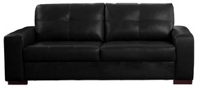 Sofá Decorativo 2 Lugares Turim 200cm Couro Preto G58 - Gran Belo