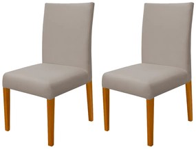 Kit 2 Cadeiras de Jantar Milan Veludo Capuccino