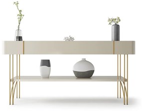 Aparador de Sala com Prateleira Horus H01 - D'Rossi - Off White e Cinamomo