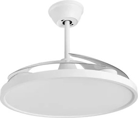 Ventilador De Teto Led Termoplastico Branco 30W Lotus