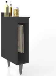 Balcão de Cozinha Porta Pano 20cm Pérola Z34 Preto - Mpozenat